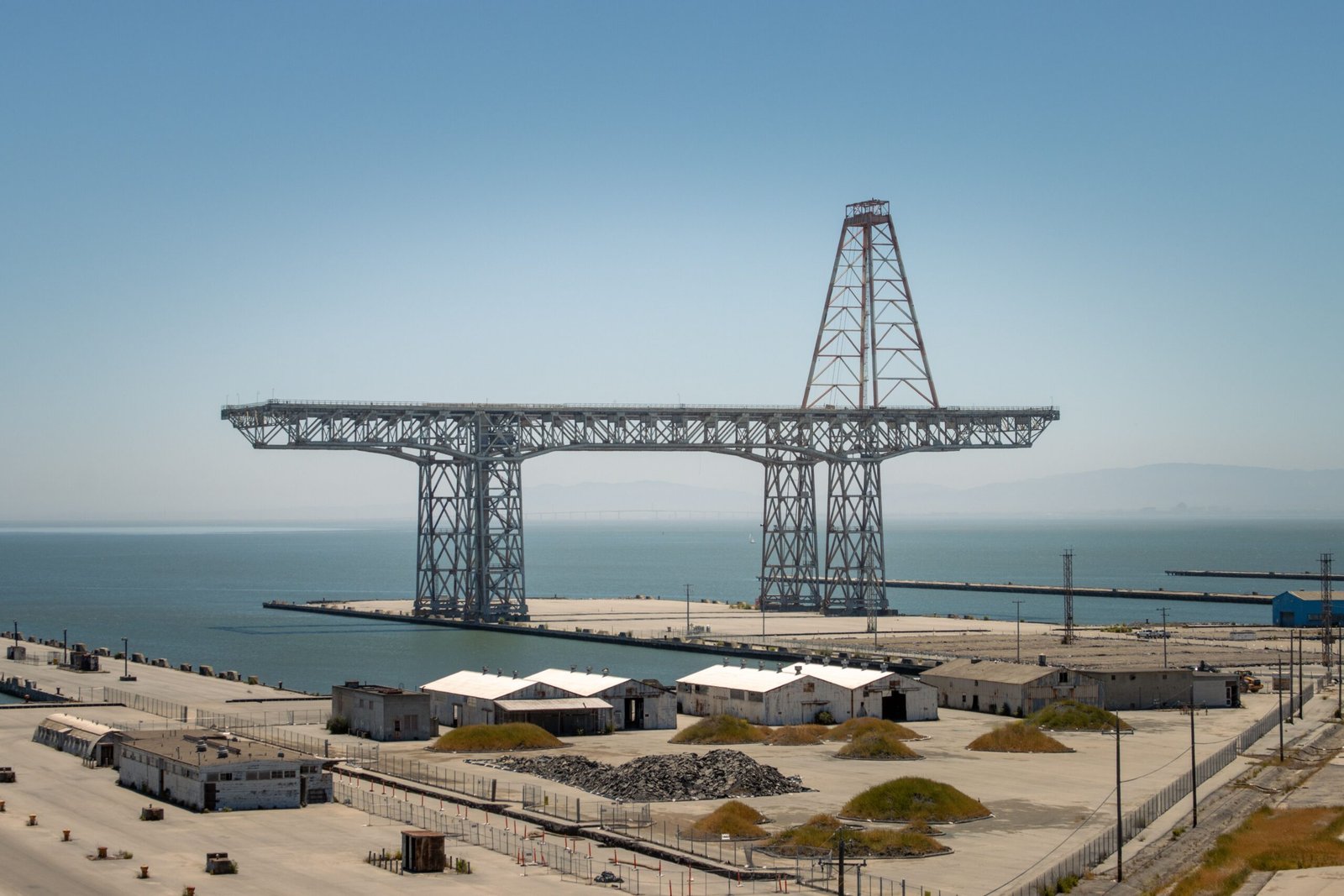 The historic crane at the former Hunters Point Naval Shipyard, Bayview-Hunters Point, San Francisco