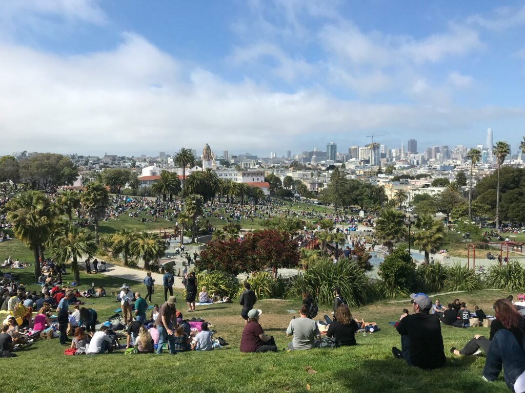 Generic family picnic in a San Francisco park (Unsplash), not a photo of this event