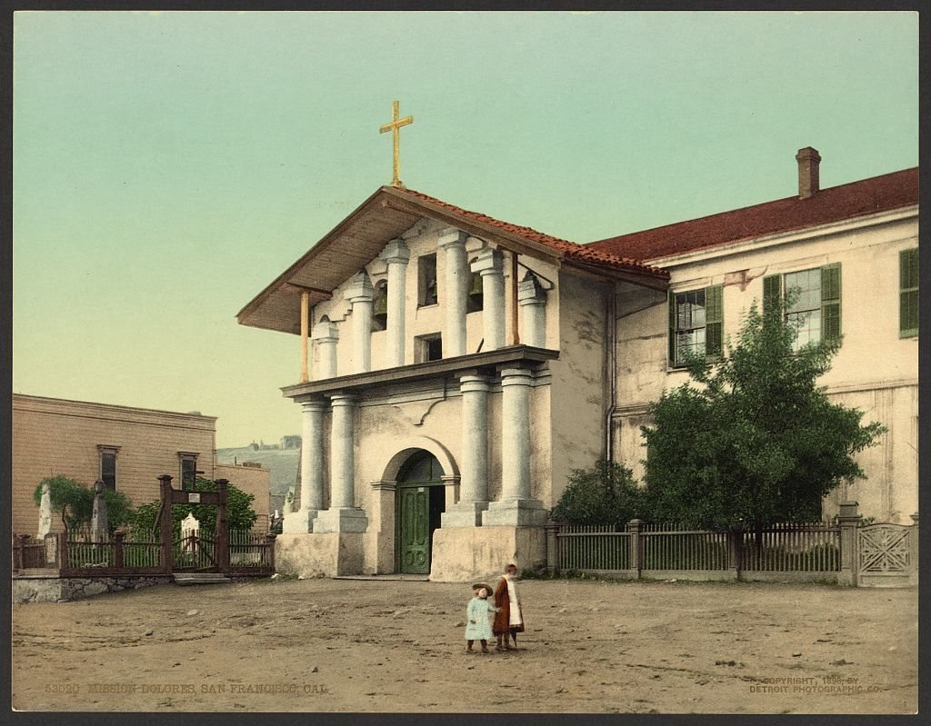 Mission Dolores in San Francisco, about 1898